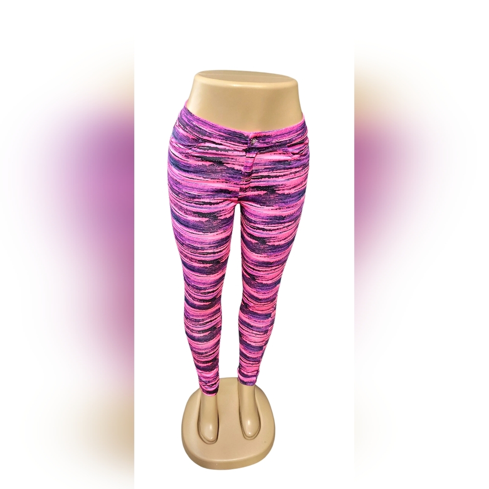 Jeggings | Leggings | Pink & Blue | Size S/M